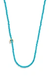BAUBLEBAR BAUBLEBAR TURQUOISE BEAD INITIAL CHARM NECKLACE