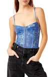 FREE PEOPLE INTIMATELY FP FLORAL MESH BODYSUIT