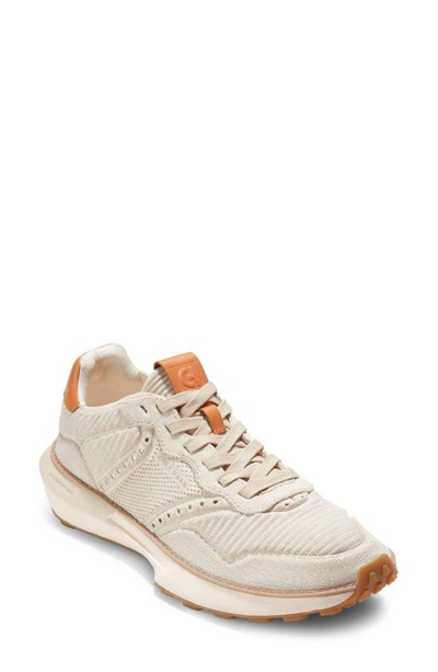 Cole Haan Men's Grandprã¸ Ashland Stitchlite Lace-up Trainers In Silver Lining Stitchlite-natural Tan-ivory