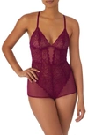 DKNY MIXED CASES LACE & MESH ROMPER