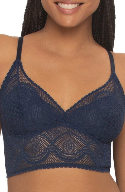 Felina Women's Finesse Lace Cami Bralette In French Navy
