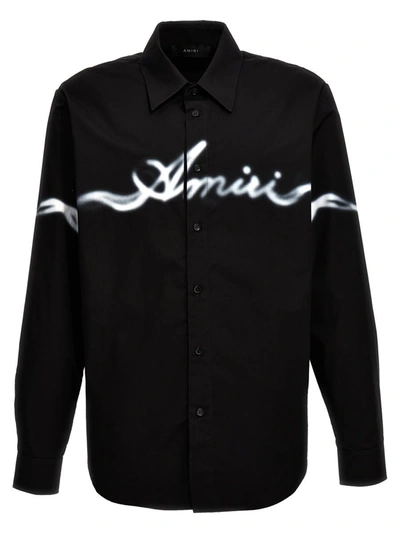 Amiri Smoke印花棉质衬衫 In Black