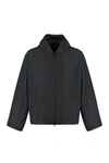 Balenciaga Men's Technical Fabric Hooded Full-zip Jacket In Black