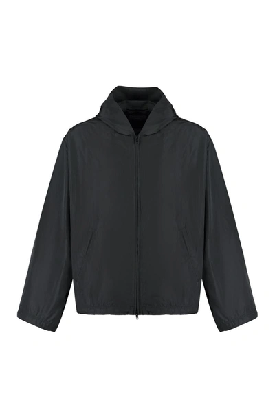 BALENCIAGA BALENCIAGA TECHNICAL FABRIC HOODED FULL-ZIP JACKET