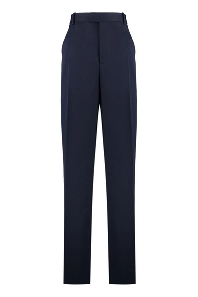 Bottega Veneta Tailored Wool Trousers In Blue