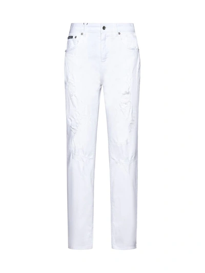 Dolce & Gabbana Jeans In Bianco Otticco