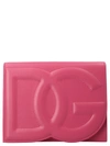 Dolce & Gabbana Dg Logo Calf Leather Crossbody Bag In Fuchsia