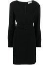 P.a.r.o.s.h Belted V-neck Above-knee Minidress In Nero