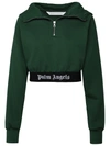 PALM ANGELS PALM ANGELS GREEN COTTON HOODIE