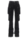 Attico Essie Flared Cargo Pants In Black