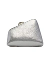 Attico Mini Clutch Midnight Silver In Grey