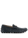 Tod's Gommino Bubble T Almond Toe Loafers In Blue