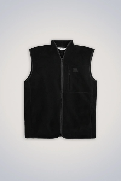 Rains Durban Fleece Vest In Black
