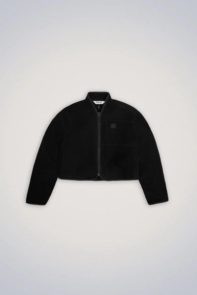Rains Durban Short Fleece Jacket In Black