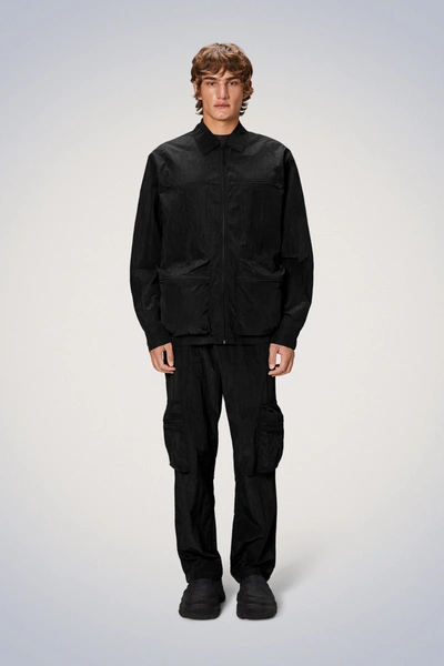 Rains Kano Overshirt In 01 Black