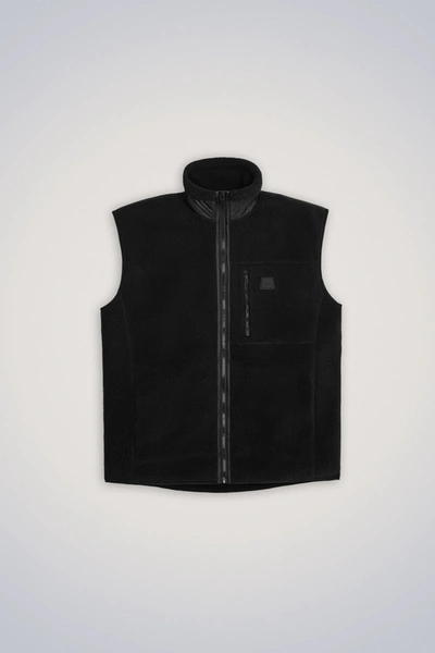 Rains Yermo Fleece Vest In Black