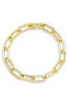Savvy Cie Jewels Paperclip Link Bracelet In Yellow