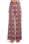 Trina Turk Bay Geometric Wide Leg Pants In Multicolor In Pink Multi