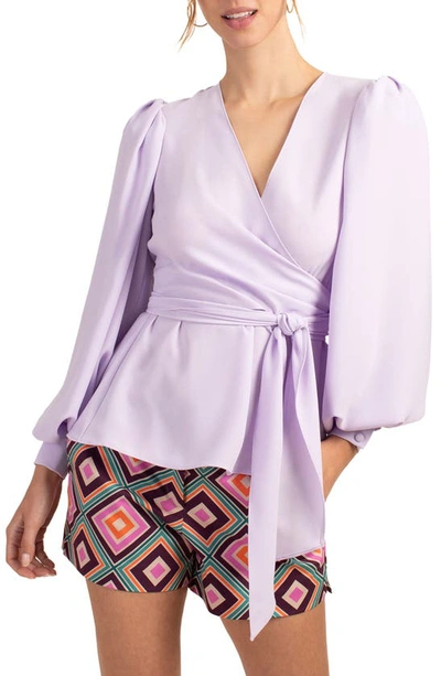 TRINA TURK AQUATIC WRAP TOP