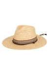 San Diego Hat Raffia Lifeguard Fedora In Natural