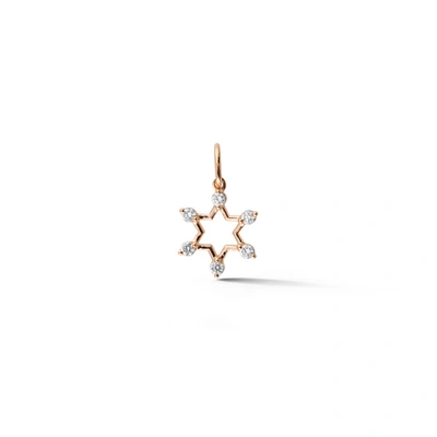 Dana Rebecca Designs Drd Pointed Star Of David Charm In Rose Gold