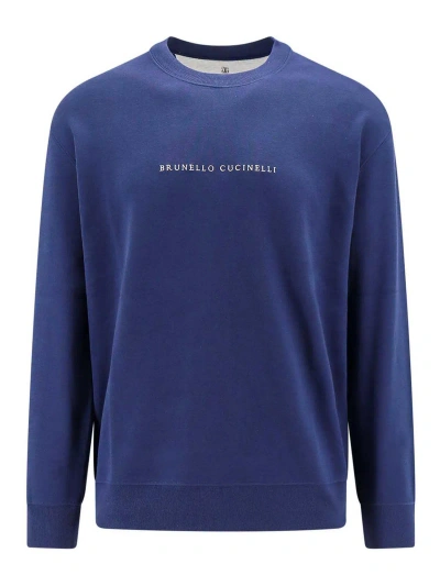 Brunello Cucinelli Sweatshirt In Blue