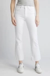 Mavi Jeans Anika Raw Hem High Waist Crop Flare Jeans In White La Blue