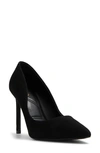 Aldo Lala Snakeskin Embossed Pointed Toe Pump In Black