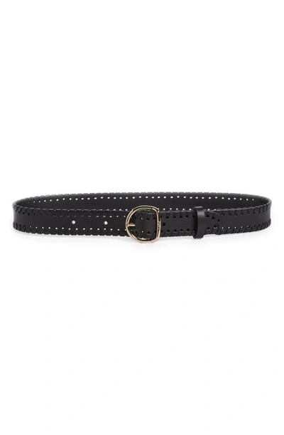 CHLOÉ MONY WHIPSTITCHED LEATHER BELT