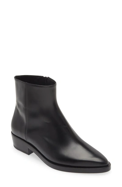 Fear Of God Western Low Leather Ankle Boots In Black