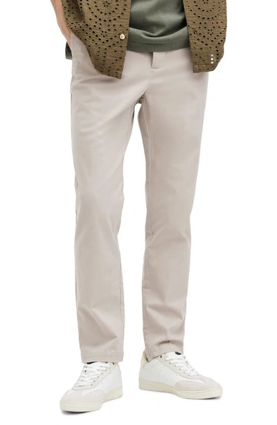 Allsaints Walde Skinny Fit Chino Trousers In Grey