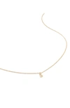 Monica Vinader Small Initial Pendant Necklace In 14kt Solid Gold - S