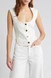 FRAME THE SEAMED SCOOP BUSTIER TANK