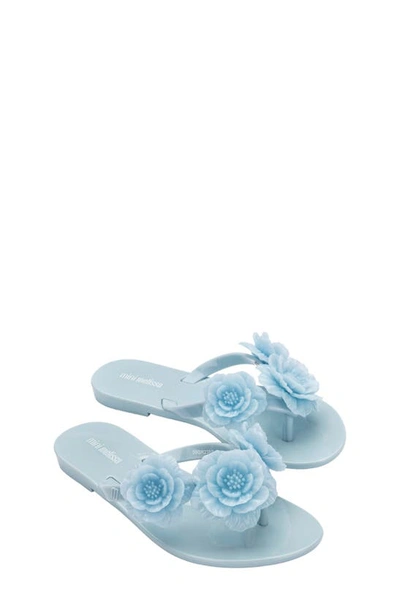 Mini Melissa Harmonic Springtime Kids Flip Flop In Blue