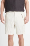 Vince Men's Garment-dyed Cotton Cargo Shorts In Bone