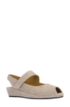 L'AMOUR DES PIEDS BERILITA SLINGBACK PEEP TOE WEDGE SANDAL