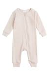 FIRSTS BY PETIT LEM ORGANIC COTTON & MODAL RIB FITTED PAJAMA ROMPER