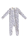 Copper Pearl Print Fitted One-piece Footie Pajamas In Lacie