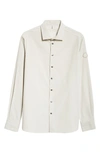 Moncler Cotton Corduroy Snap-up Shirt In Frozen Dew