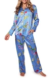 PETITE PLUME BRILLIANT BOTANICAL MULBERRY SILK PAJAMAS