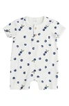 FIRSTS BY PETIT LEM BLUEBERRY PRINT HENLEY ROMPER