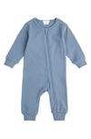 FIRSTS BY PETIT LEM ORGANIC COTTON & MODAL RIB FITTED PAJAMA ROMPER