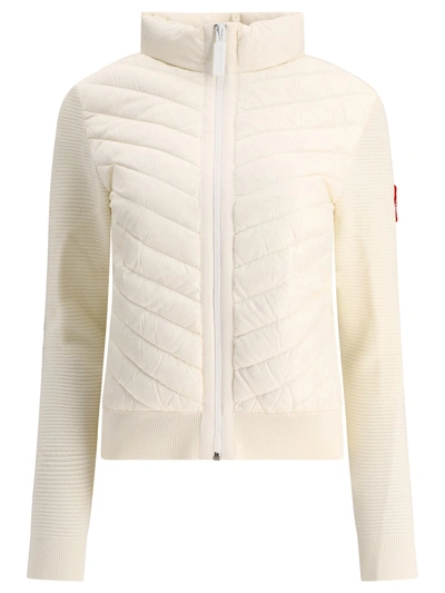 Canada Goose Quilted Knit Jacket In White