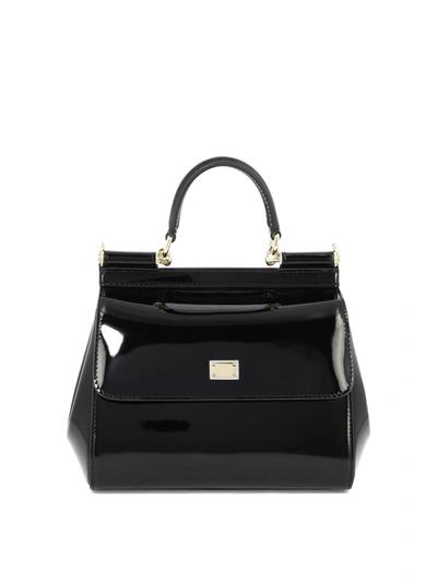 Dolce & Gabbana Small Size Handbag From The Sicily Line In Black