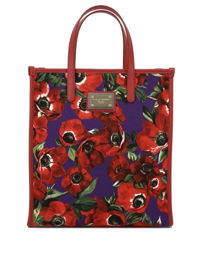Dolce & Gabbana Flower Power Tote Handbag For Women In Orange