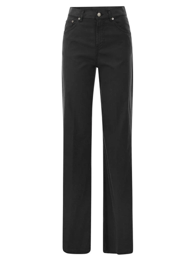 Dondup Amber - Wide-leg Jeans In Black
