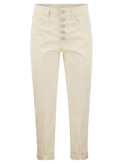 Dondup Koons - Loose-fit Fleece Trousers In Butter