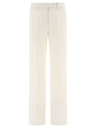Etro Straight-cut Trousers In White