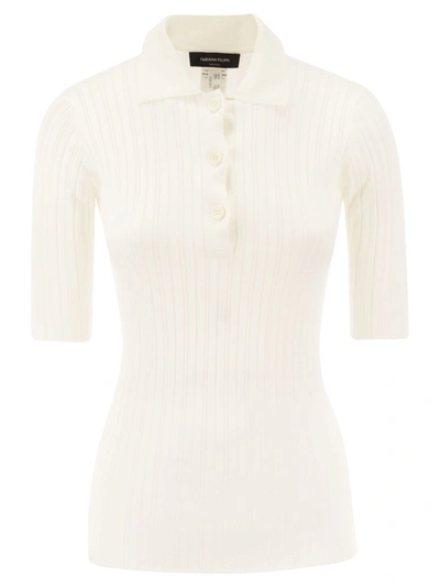 Fabiana Filippi Women's Silk And Cotton Blend Polo Shirt In White