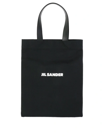 Jil Sander Tote Bag With Logo In Black